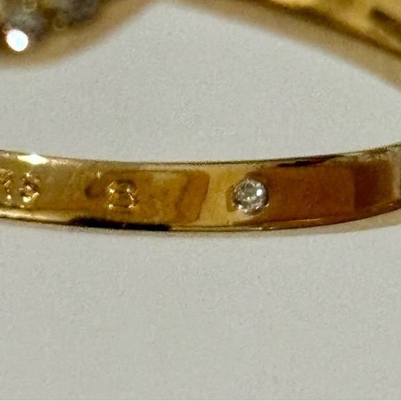 Michael Kors Gold-Tone Encircled Logo Open Ring Size 8 - Picture 9 of 14